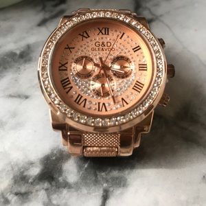 Gle&vdo rose gold watch